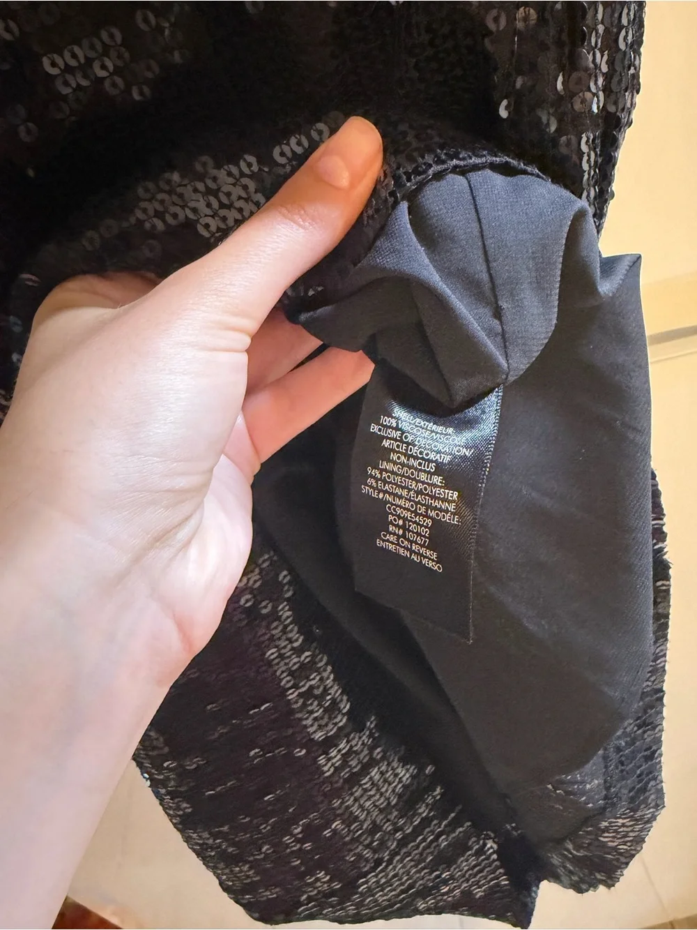 Alice + Olivia Black Sequin Shift Mini Dress